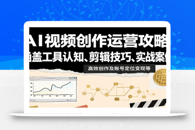 AI视频创作运营攻略：涵盖工具认知、剪辑技巧、实战案例、高效创作及账号定位变现等