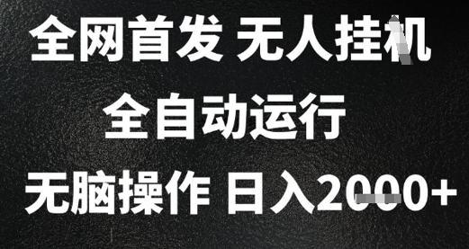 2025首发无人挂G项目，日入2k+，全自动运行，无脑操作，长期稳定 小白可玩【揭秘】-小白网创