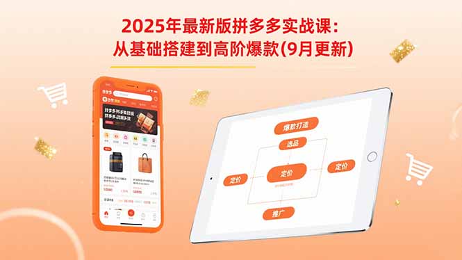 2025年最新版拼多多实战课：从基础搭建到高阶爆款(9月更新-源码天堂