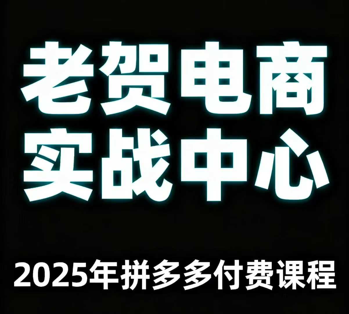 老贺电商2025年拼多多付费课程，用通俗易懂的方法告诉你多多怎么玩-源码天堂