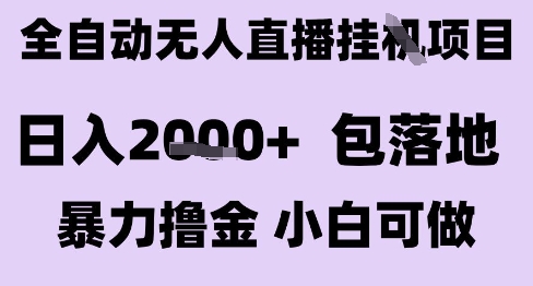 最新全自动抖音无人直播挂G项目，日入2k+ 包落地暴力撸金，小白可做【揭秘】-小白网创