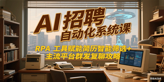AI招聘自动化系统课，RPA工具赋能简历智能筛选+主流平台群发复聊全攻略-小白网创