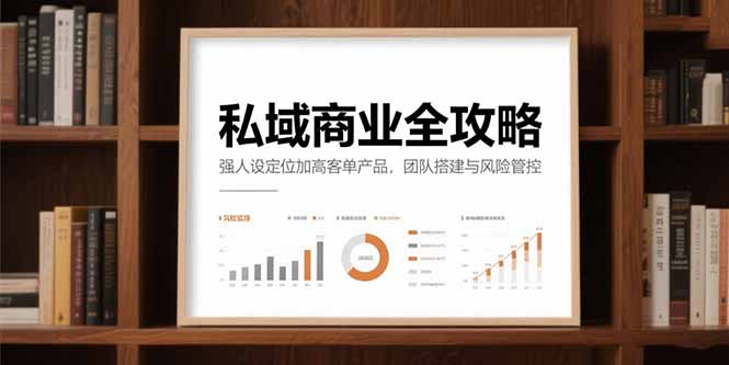 私域商业全攻略，强人设定位加高客单产品，团队搭建与风险管控-小白网创