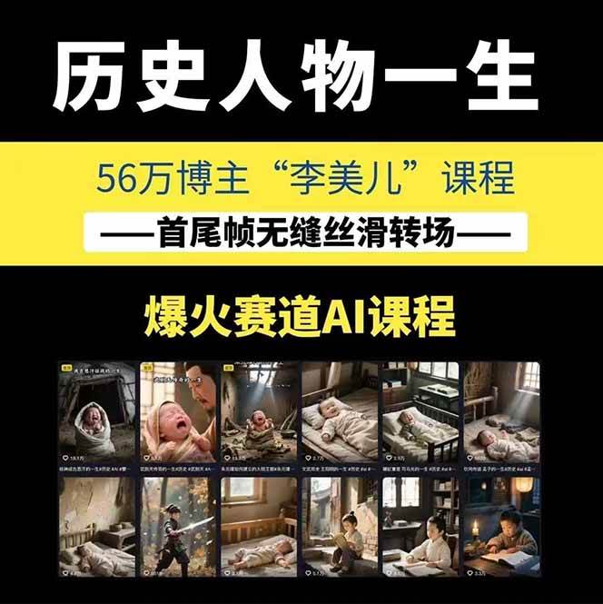 图片[1]-AI历史人物短视频创作，含IP打造、首尾帧无缝转场、智能体视频制作等核心教学内容-小白网创