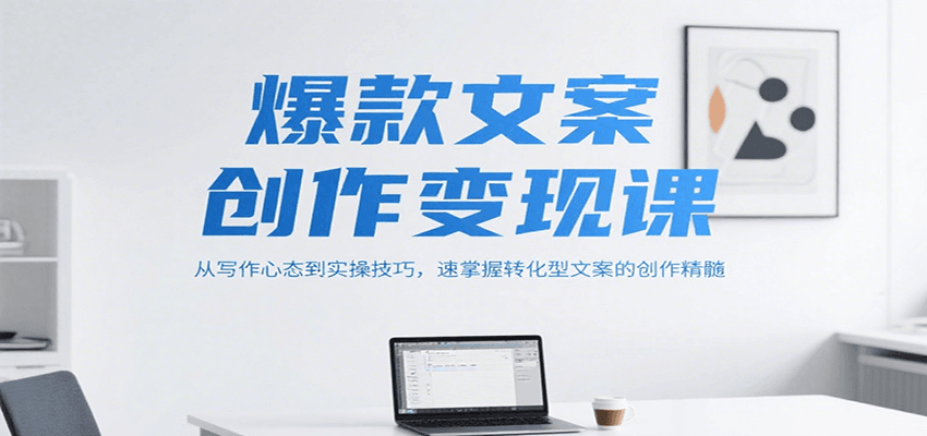 爆款文案创作变现课，从写作心态到实操技巧，速掌握转化型文案的创作精髓-小白网创