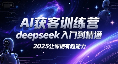 AI获客训练营，deepseek入门到精通，2025让你拥有超能力-小白网创