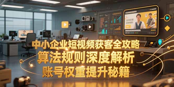 中小企业短视频获客全攻略，算法规则深度解析，账号权重提升秘籍-小白网创